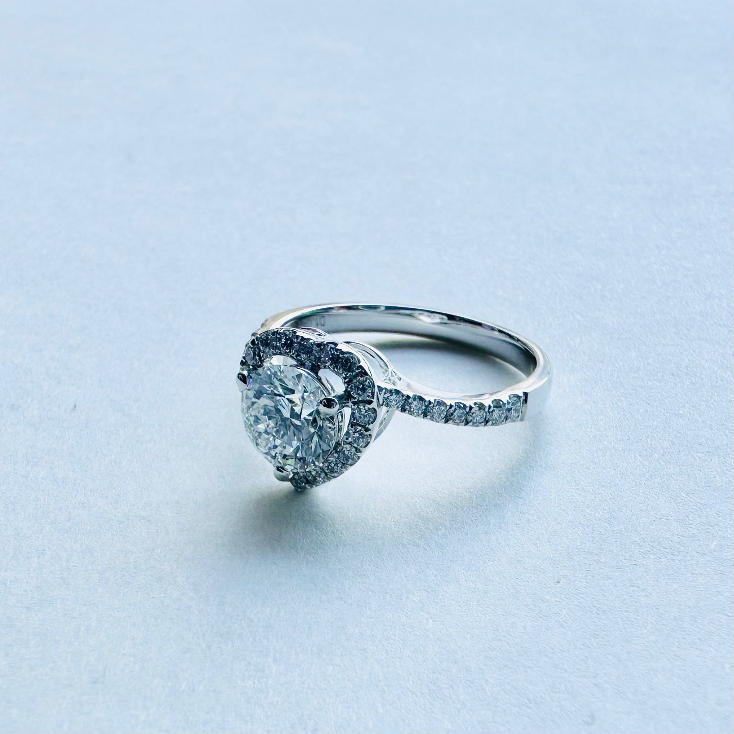 Lab Grown Diamond Ring | Classic Heart design | 18k white gold ring | IGI certified diamond