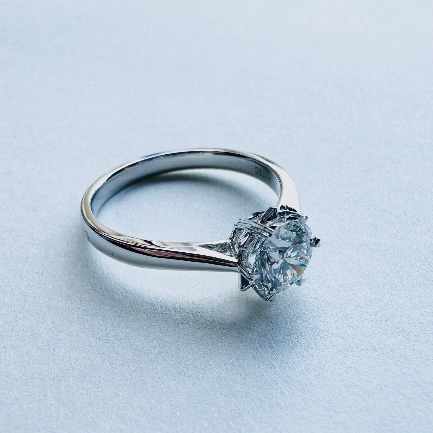 Lab Grown Diamond Ring | Snow Flake design | 18k white gold ring | IGI certified diamond