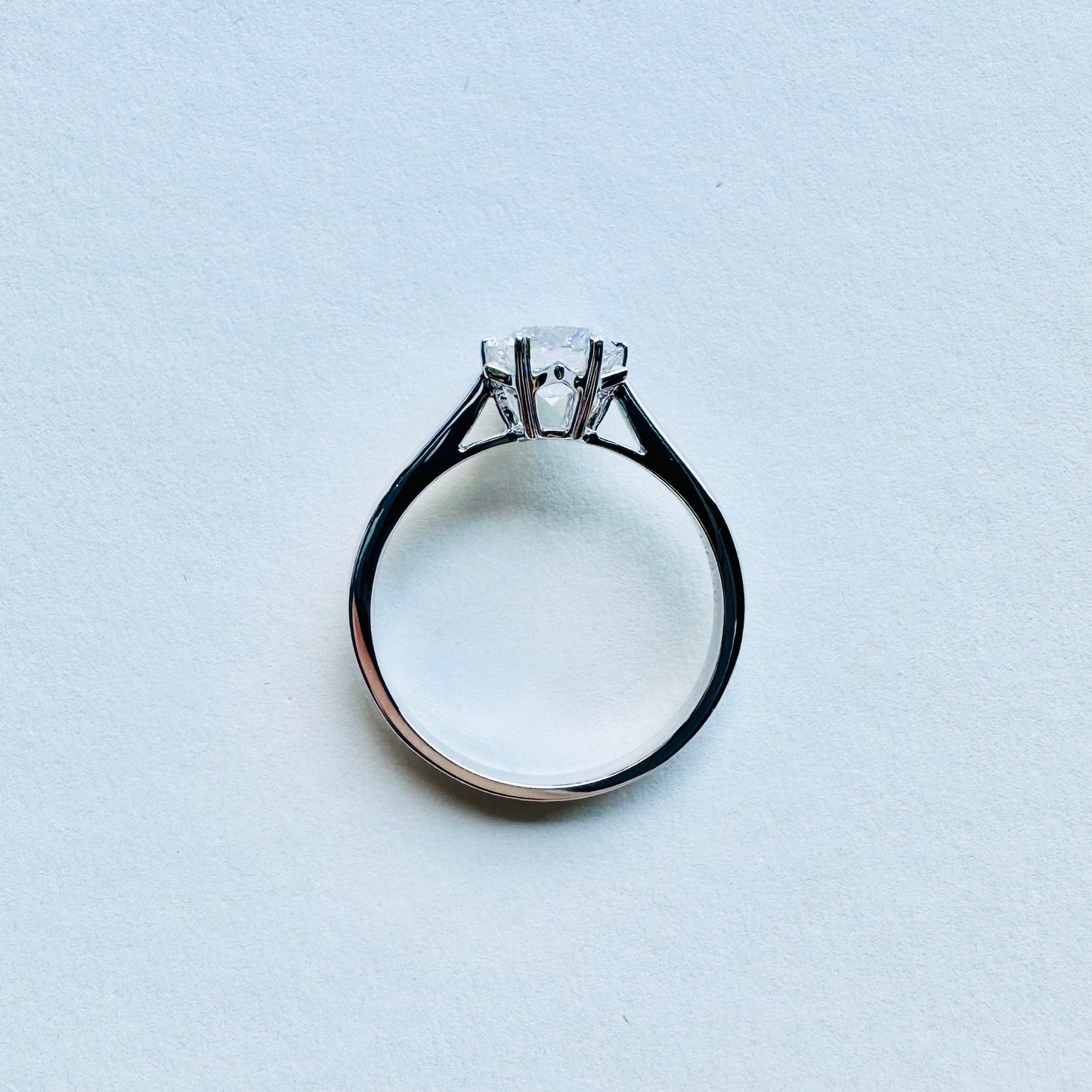Lab Grown Diamond Ring | Snow Flake design | 18k white gold ring | IGI certified diamond